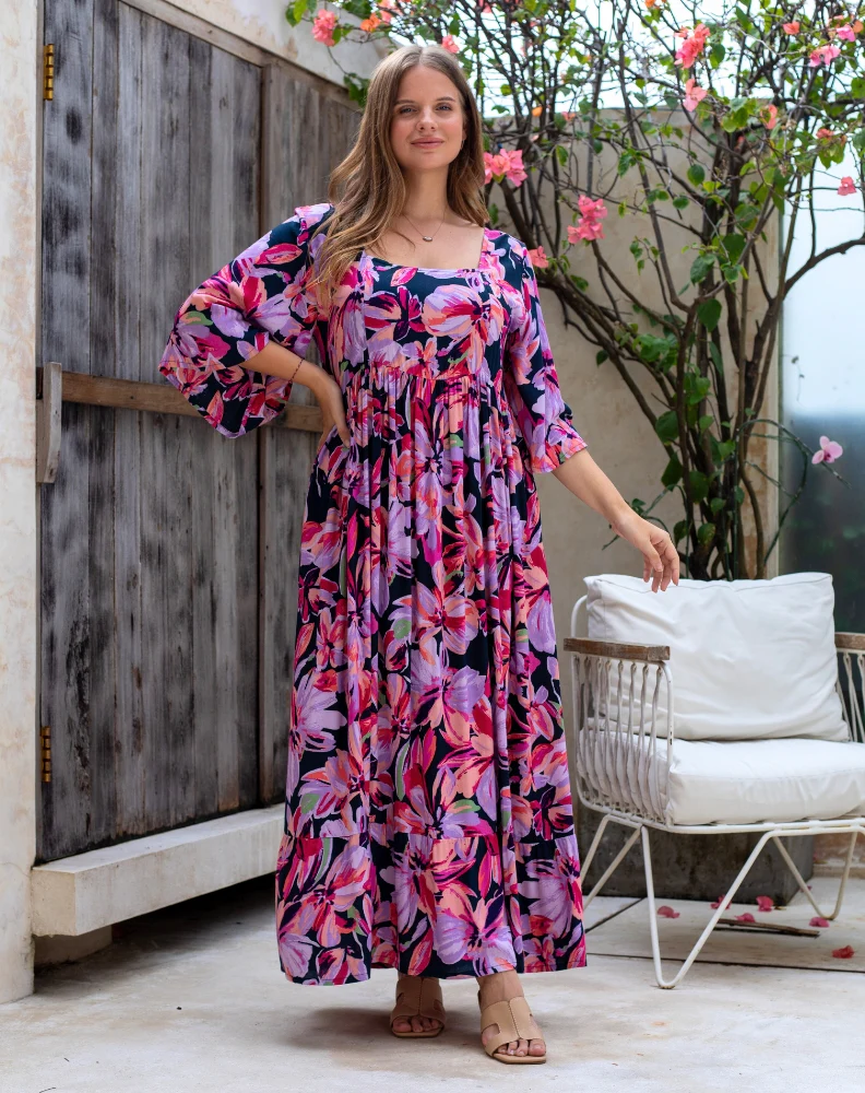 Kalani Dress - Plum Petal