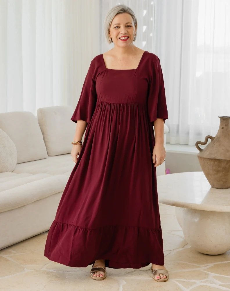Kalani Dress - Wine - Image 3
