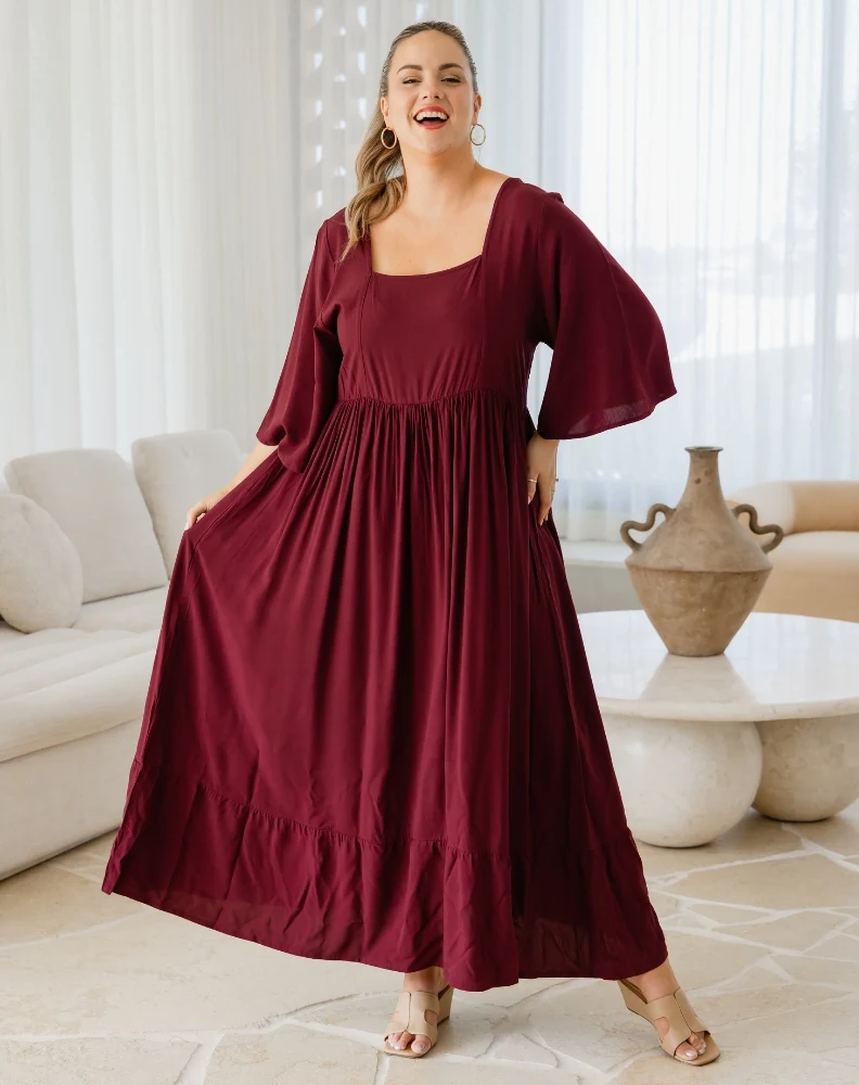 Kalani Dress - Wine - Image 4