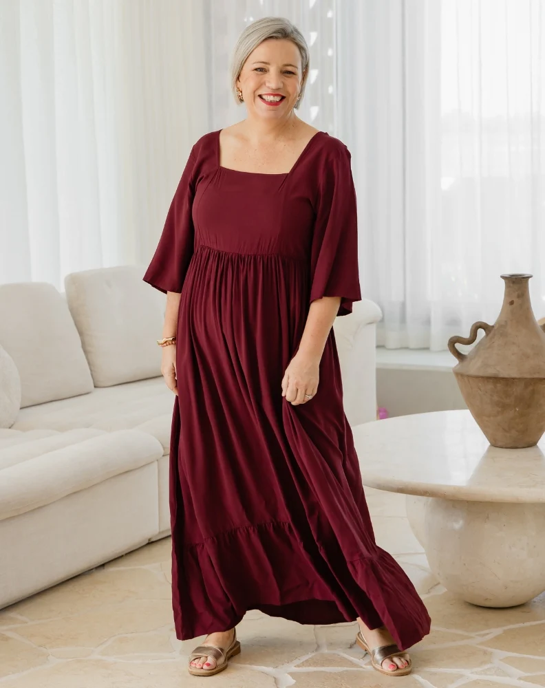 Kalani Dress - Wine - Image 6