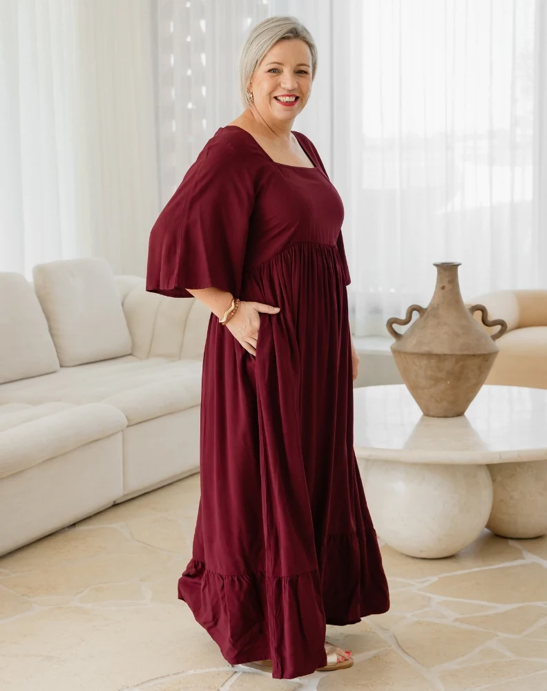 Kalani Dress - Wine - Image 7