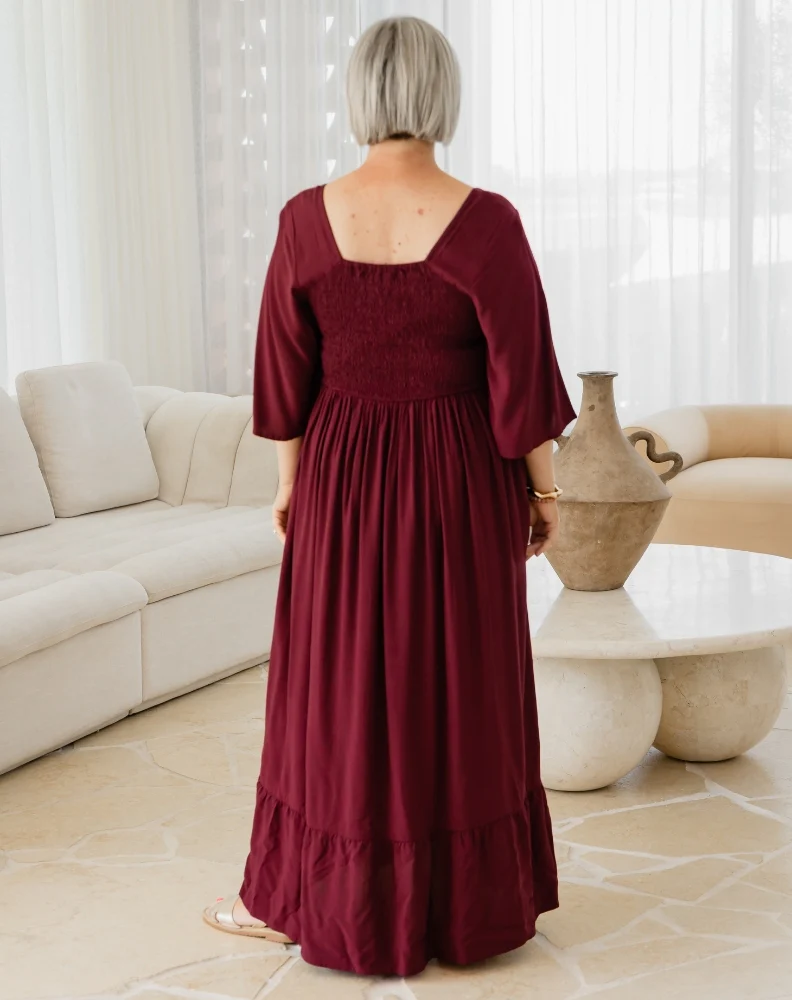 Kalani Dress - Wine - Image 8