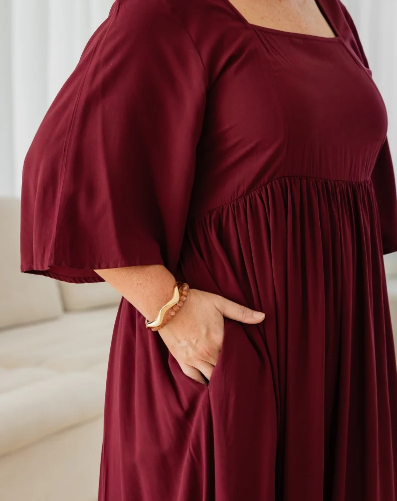 Kalani Dress - Wine - Image 9