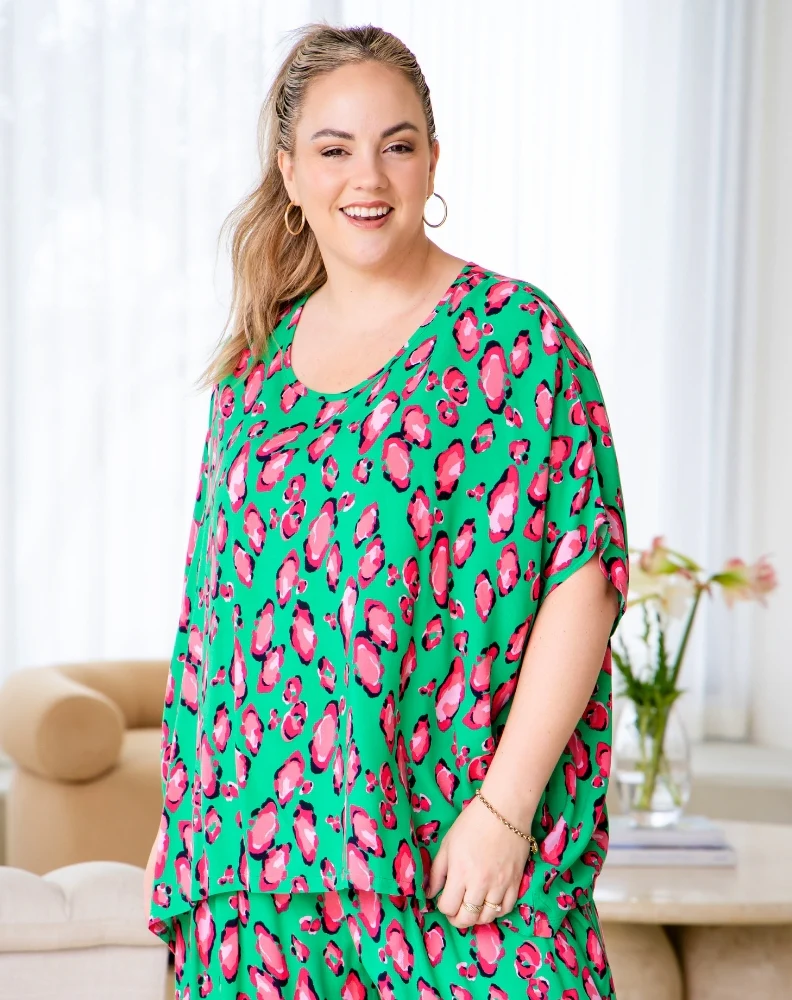 Joy Top - Green Leopard - Image 3