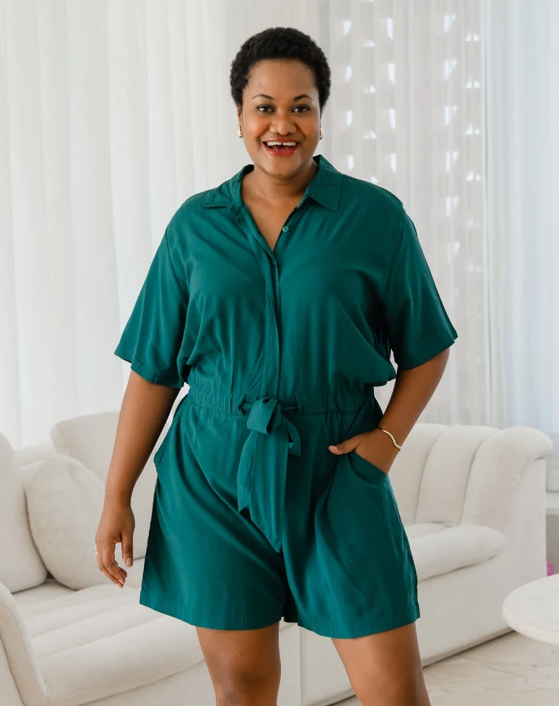 Leah Playsuit - Teal
