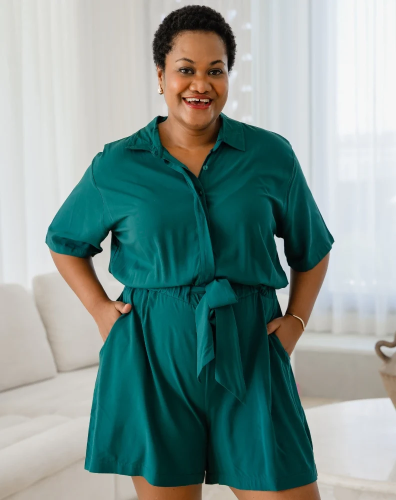Leah Playsuit - Teal - Image 3