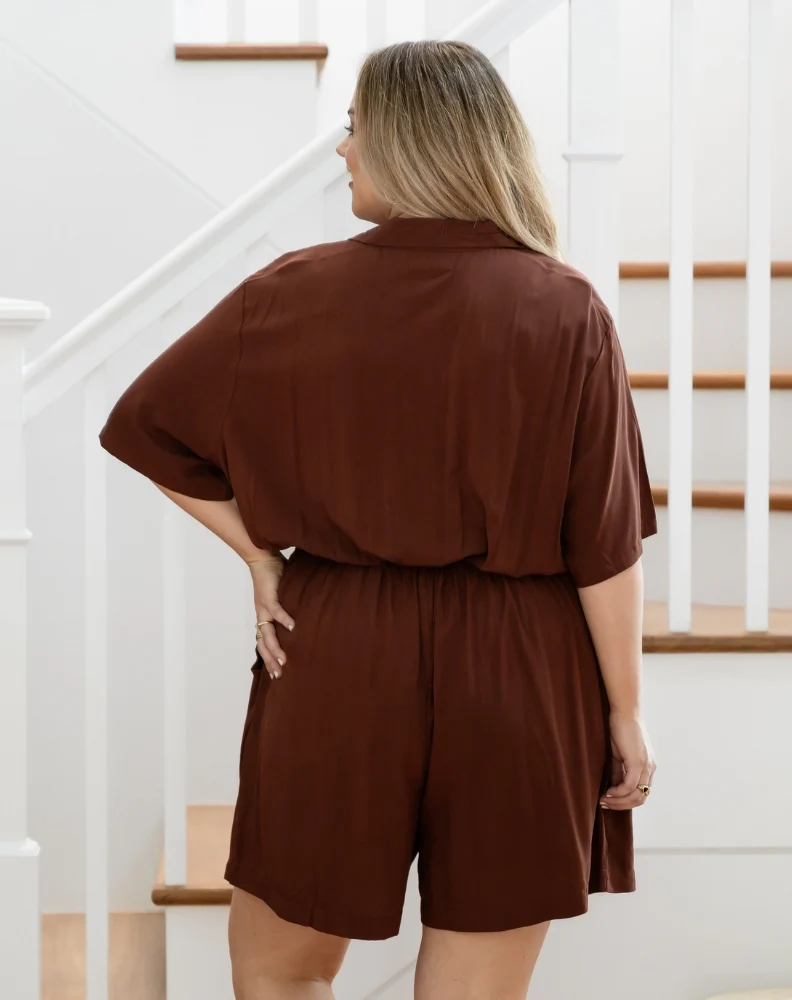 Leah Playsuit - Mocha - Image 10