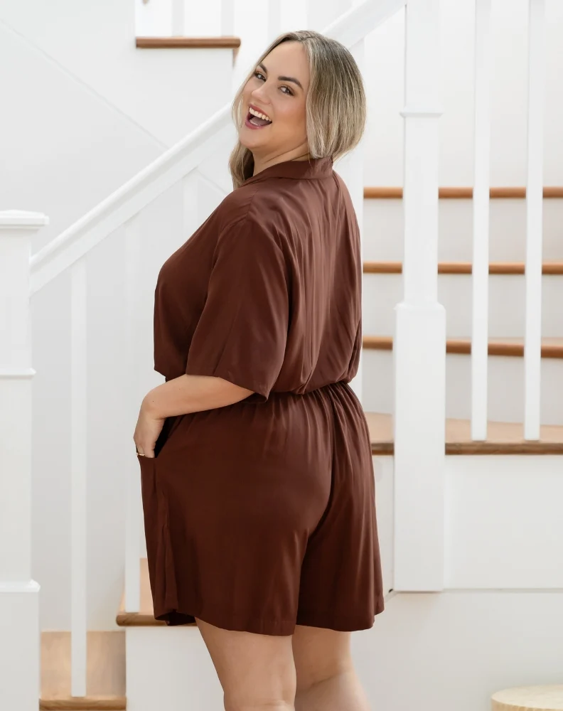 Leah Playsuit - Mocha - Image 9