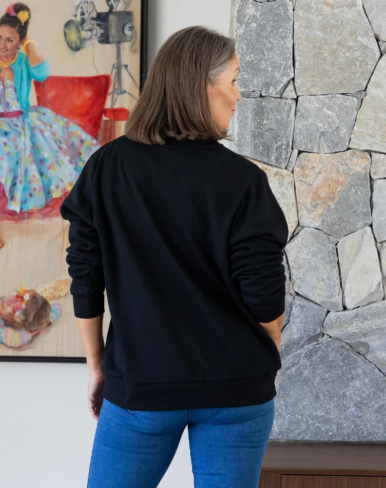 Star Leopard Sweat - Black - Image 8