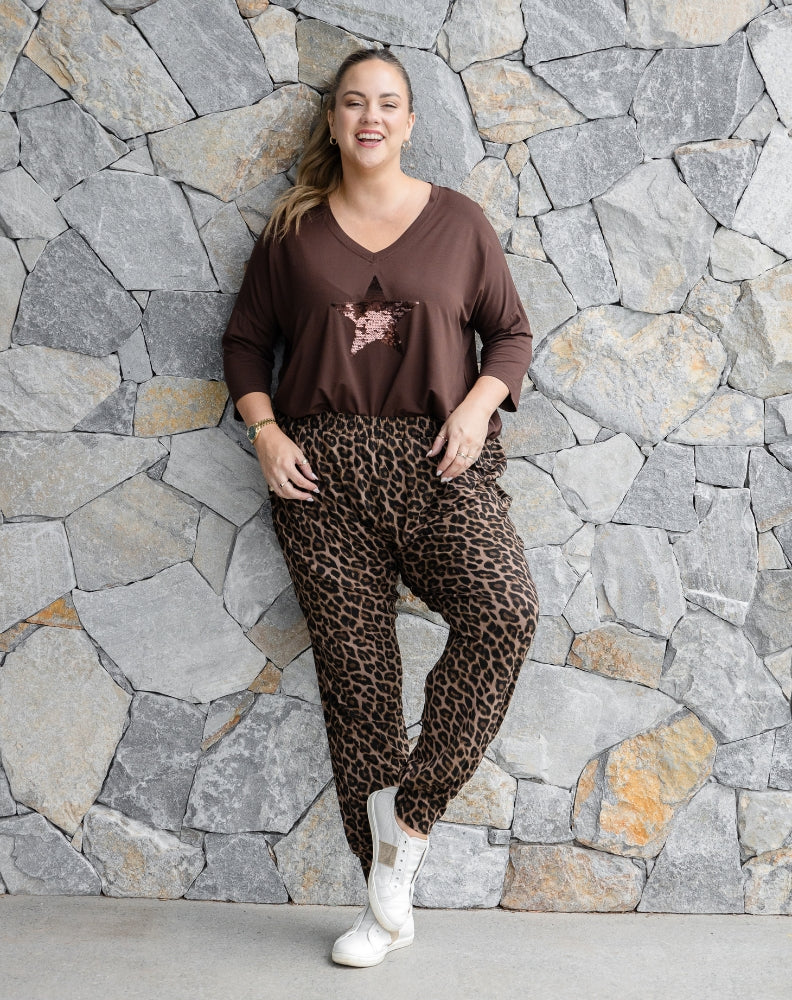 Lounge Pant - Brown Leopard - Image 4
