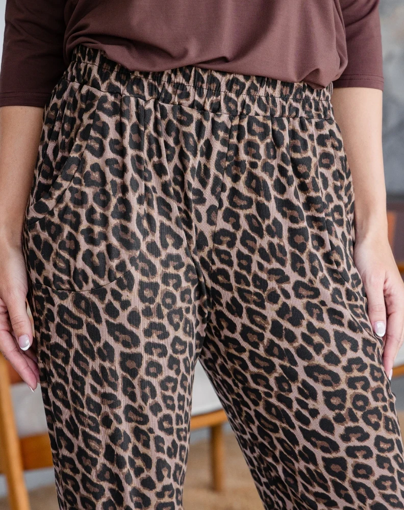 Lounge Pant - Brown Leopard - Image 5