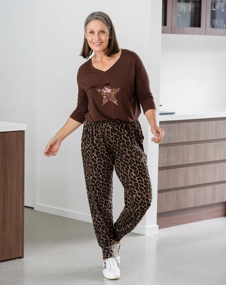 Lounge Pant - Brown Leopard - Image 6