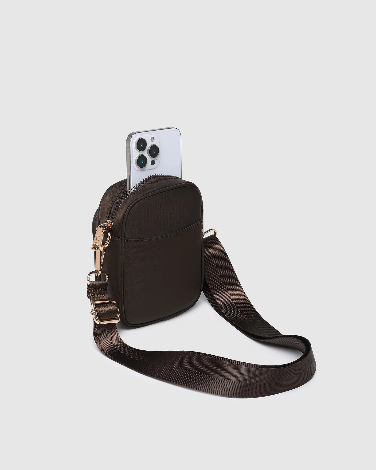 Lyla Phone Bag - Chocolate - Image 5