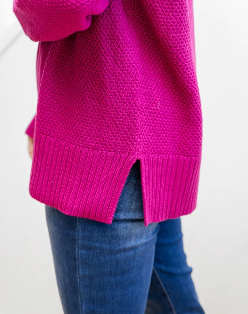 Maple Cotton Knit - Plum - Image 6