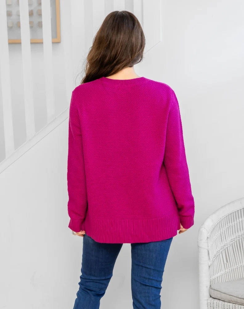 Maple Cotton Knit - Plum - Image 7