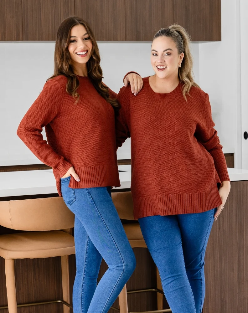 Maple Cotton Knit - Rust - Image 2