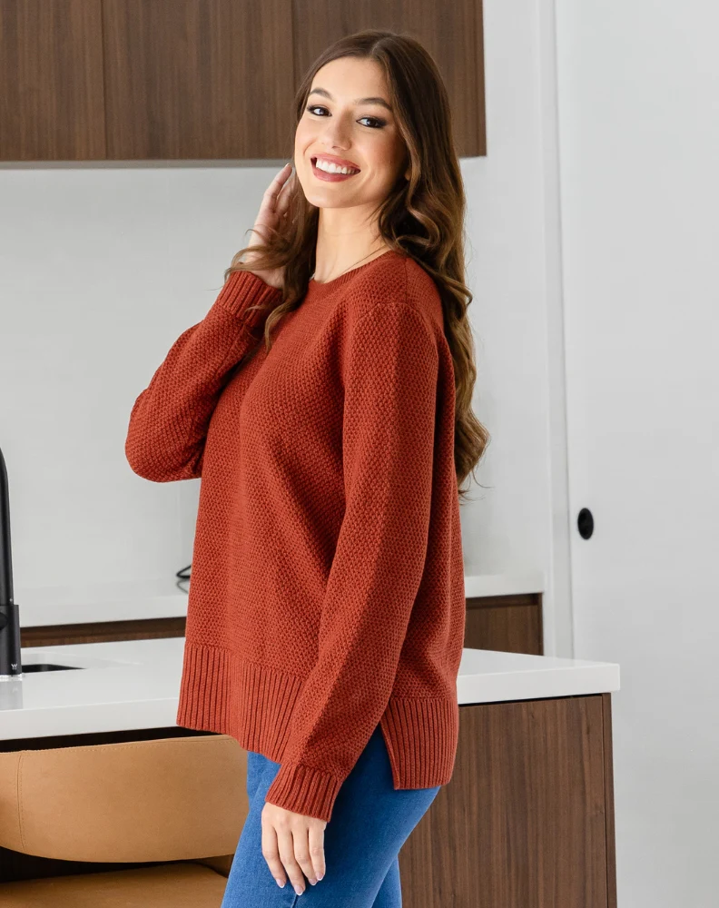 Maple Cotton Knit - Rust - Image 5