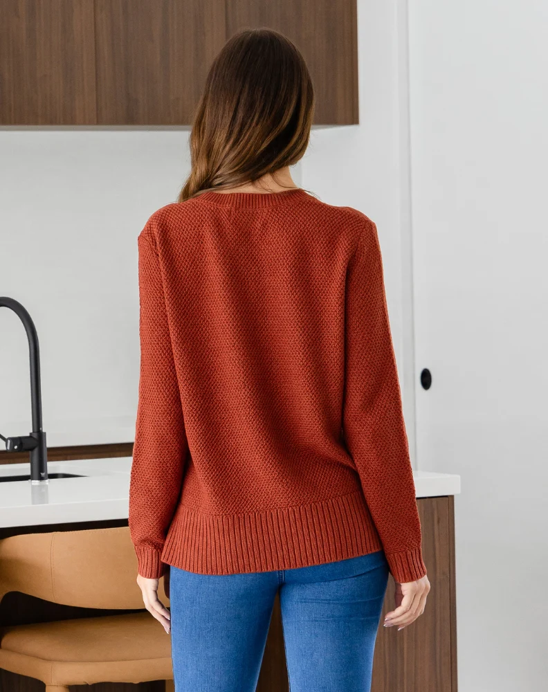 Maple Cotton Knit - Rust - Image 6