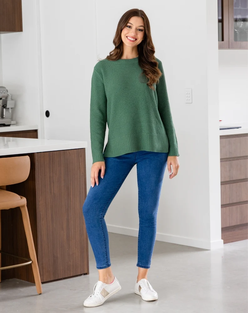Maple Cotton Knit - Sage - Image 3