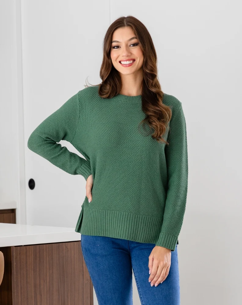 Maple Cotton Knit - Sage - Image 5