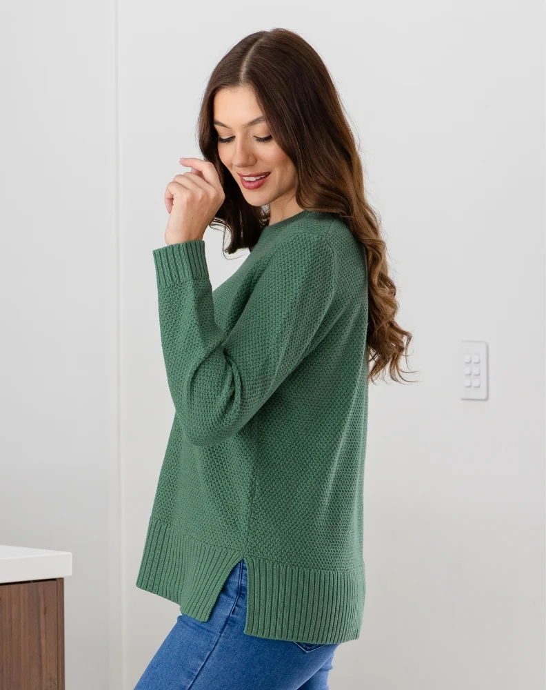 Maple Cotton Knit - Sage - Image 6