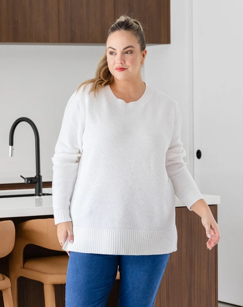 Maple Cotton Knit - White - Image 4