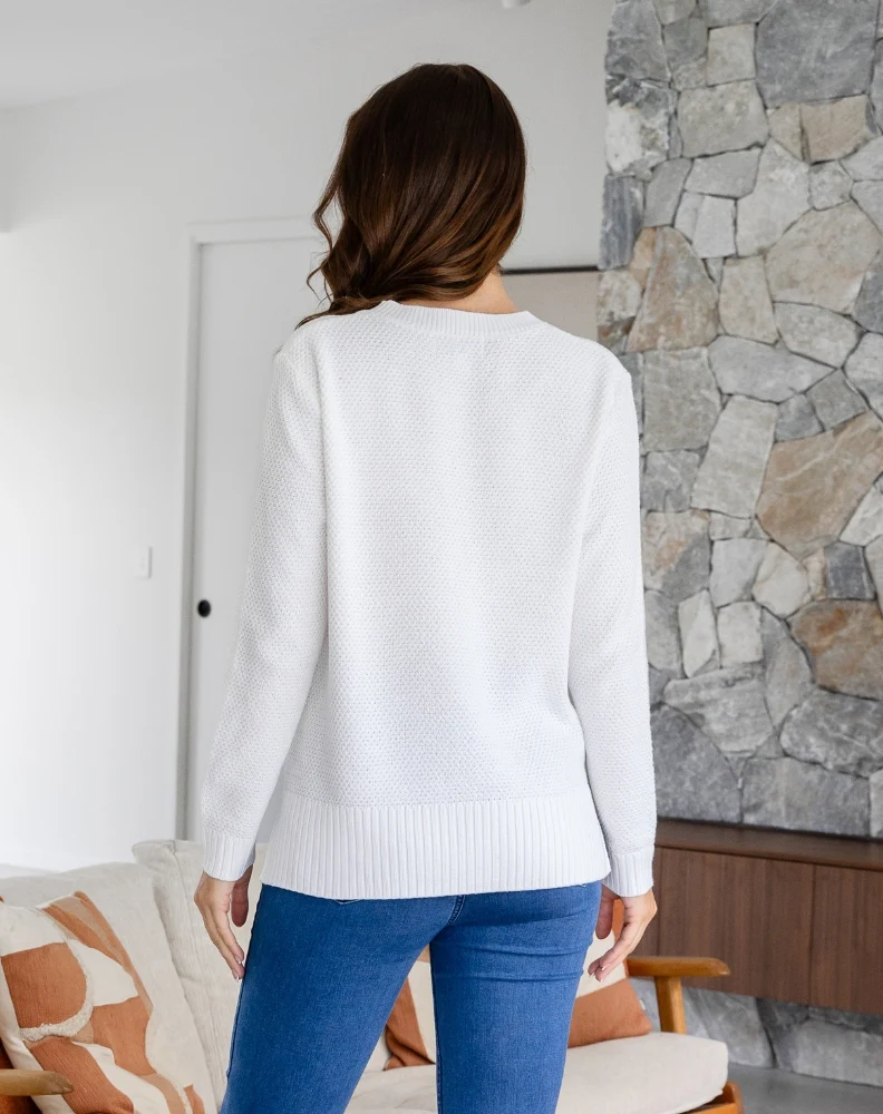 Maple Cotton Knit - White - Image 7
