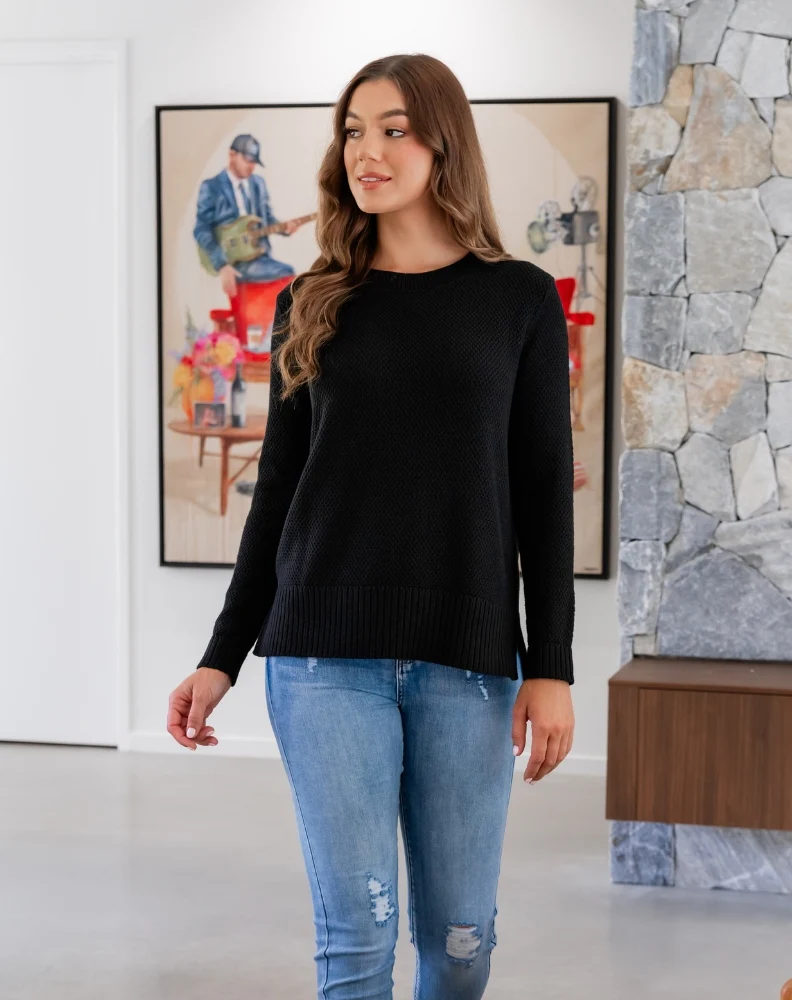 Maple Cotton Knit - Black - Image 8