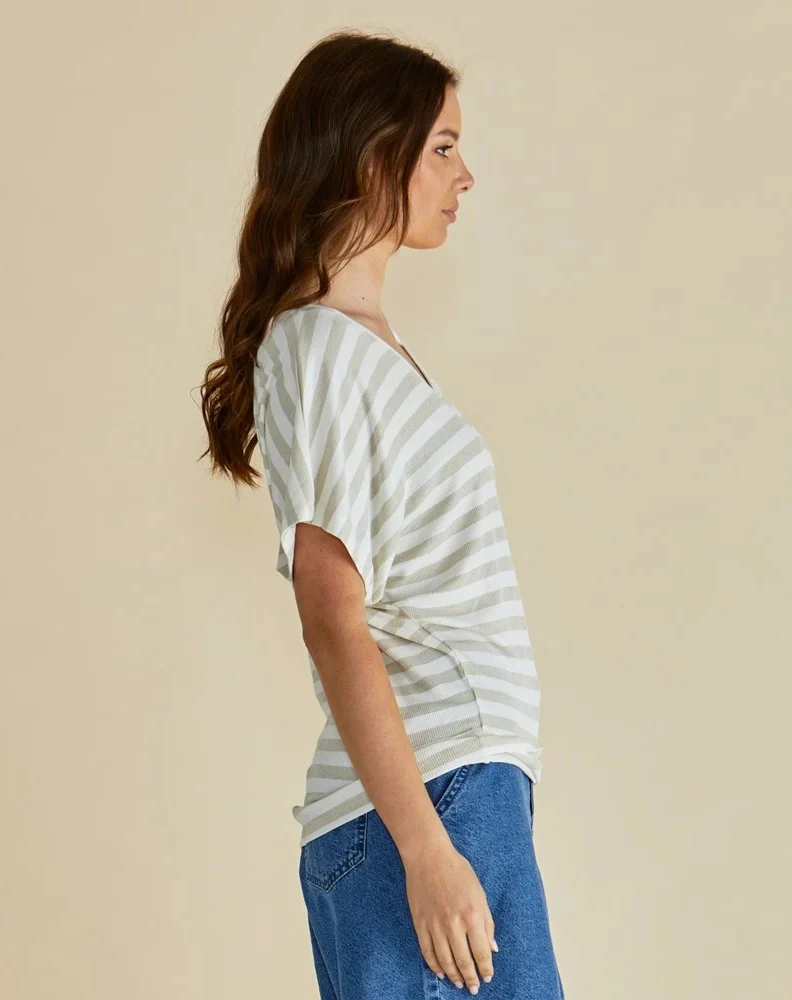 Maui Tee - Gold Stripe Metalic - Image 3