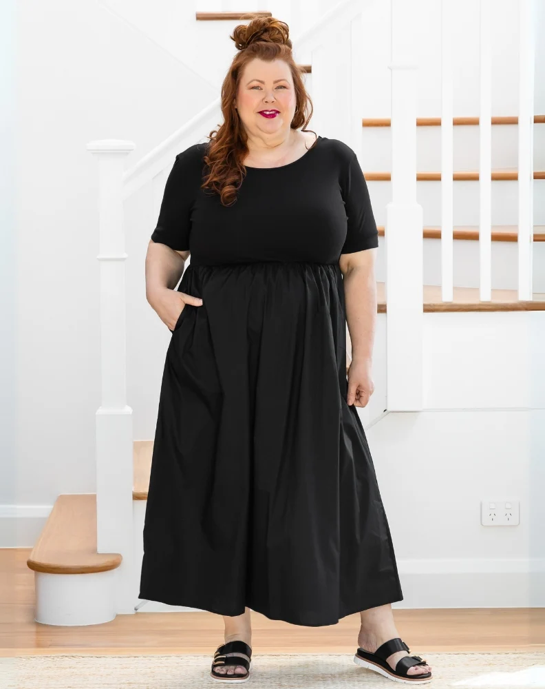 Melissa Midi Dress - Black - Image 4