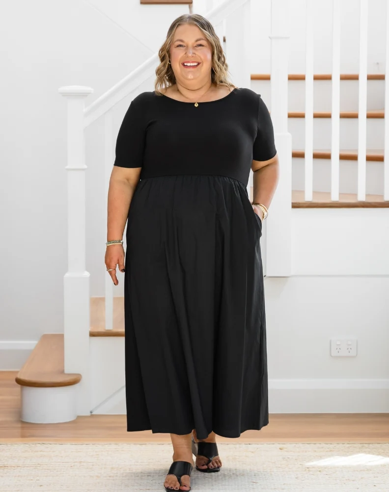 Melissa Midi Dress - Black - Image 5