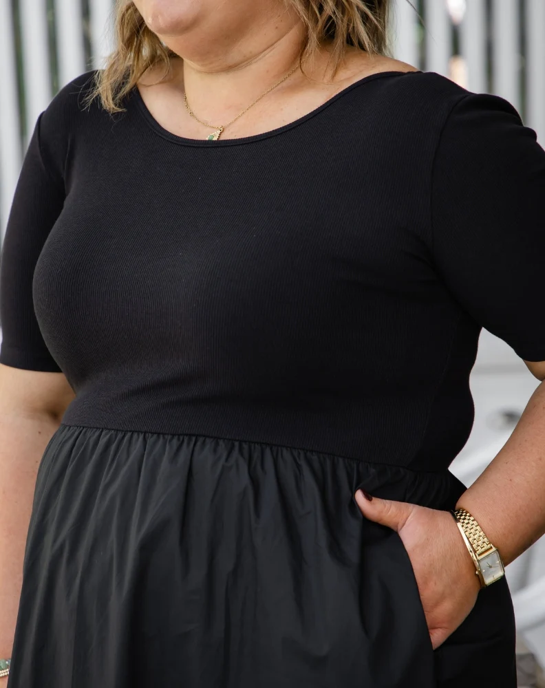 Melissa Midi Dress - Black - Image 6