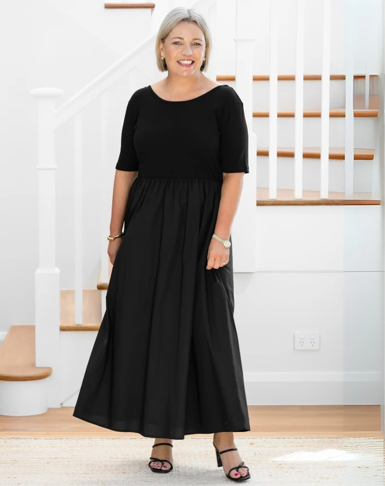 Melissa Midi Dress - Black - Image 9