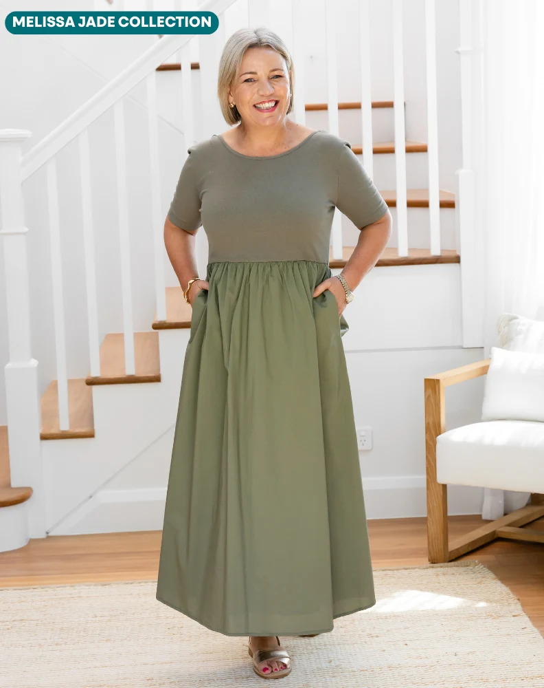 Melissa Midi Dress - Khaki