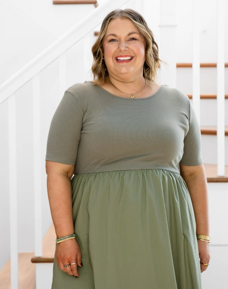 Melissa Midi Dress - Khaki - Image 5