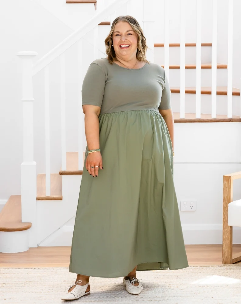 Melissa Midi Dress - Khaki - Image 6