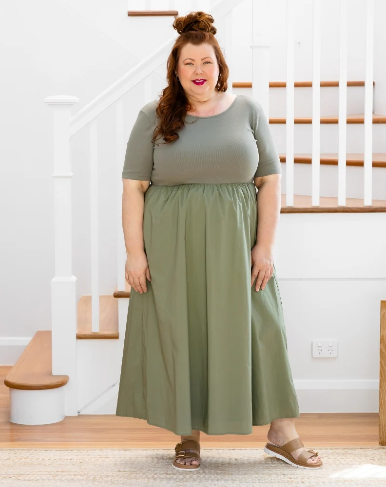 Melissa Midi Dress - Khaki - Image 8