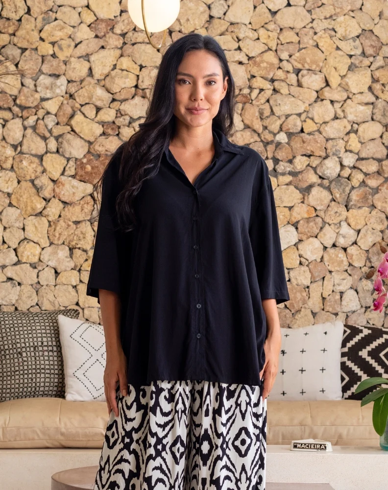 Millie Oversized Top - Black