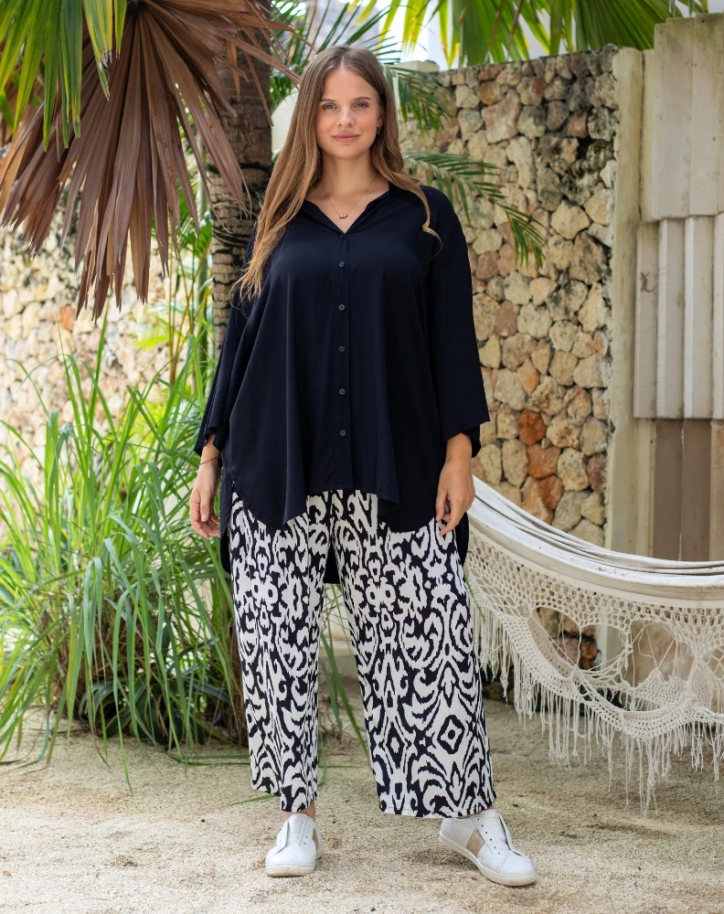 Millie Oversized Top - Black - Image 2