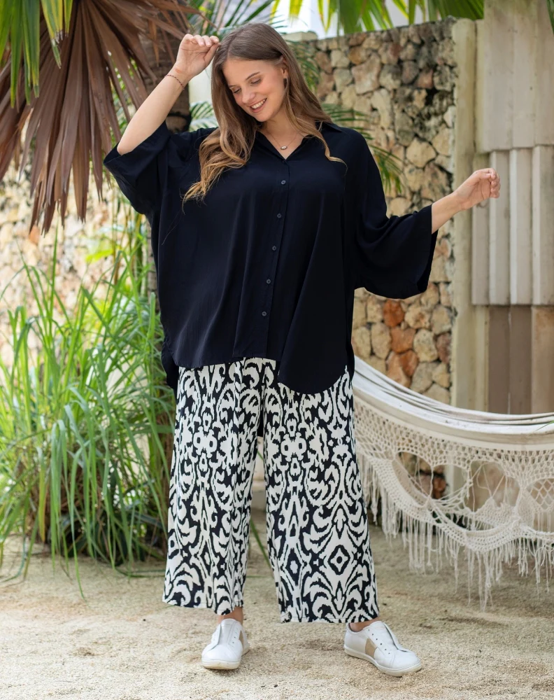 Millie Oversized Top - Black - Image 8