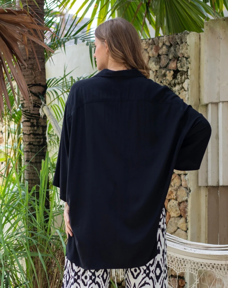 Millie Oversized Top - Black - Image 9