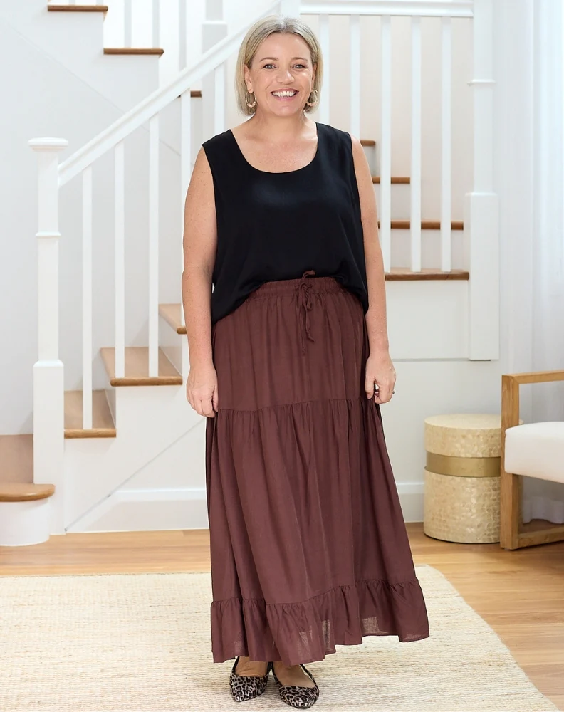 Sutton Skirt - Chocolate - Image 3