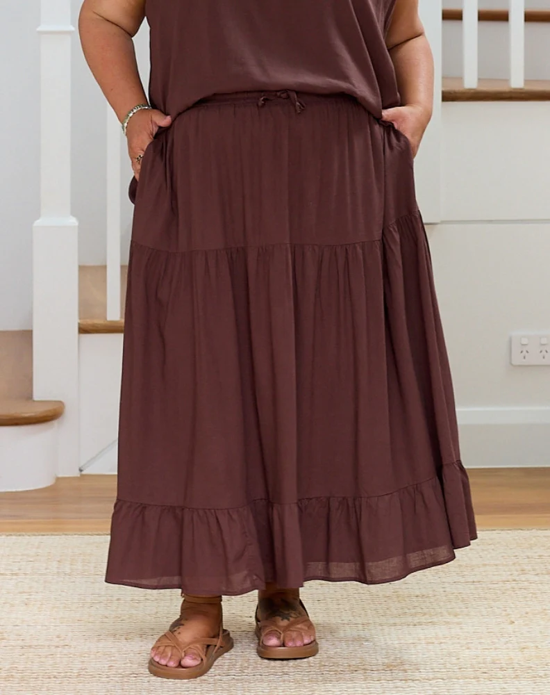 Sutton Skirt - Chocolate - Image 4