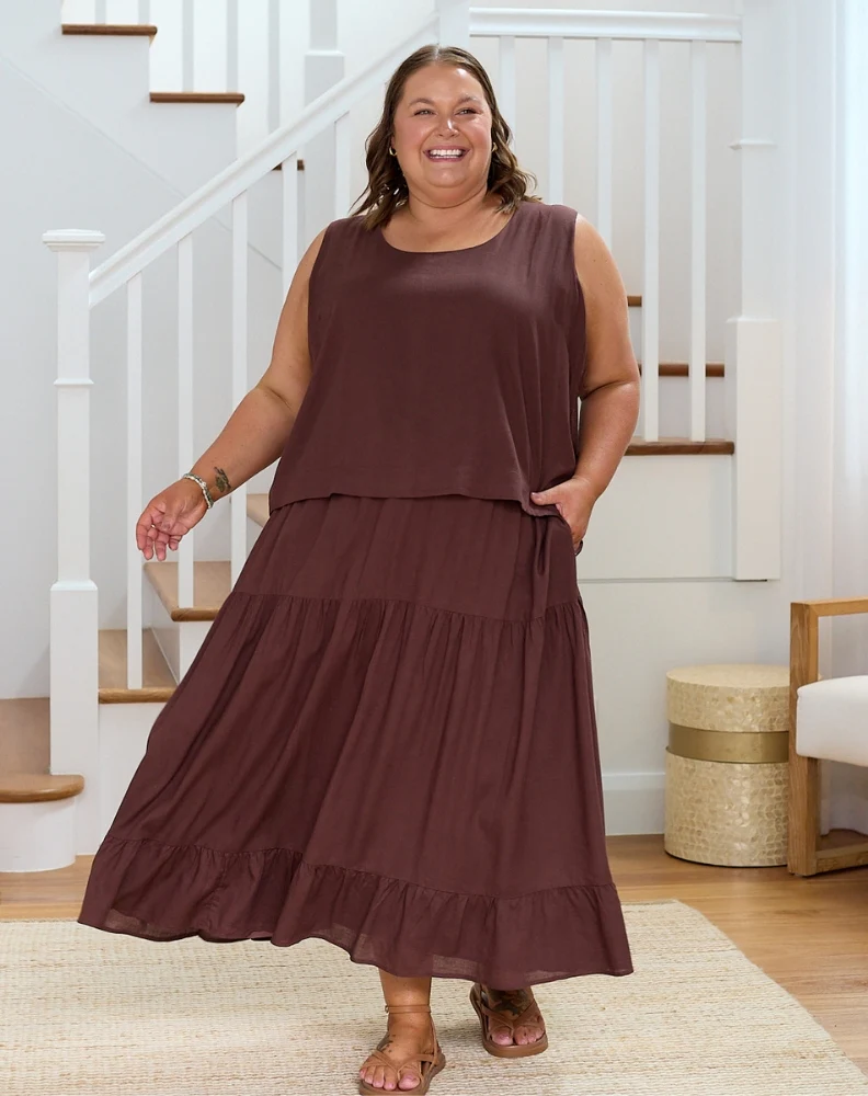 Sutton Skirt - Chocolate - Image 5