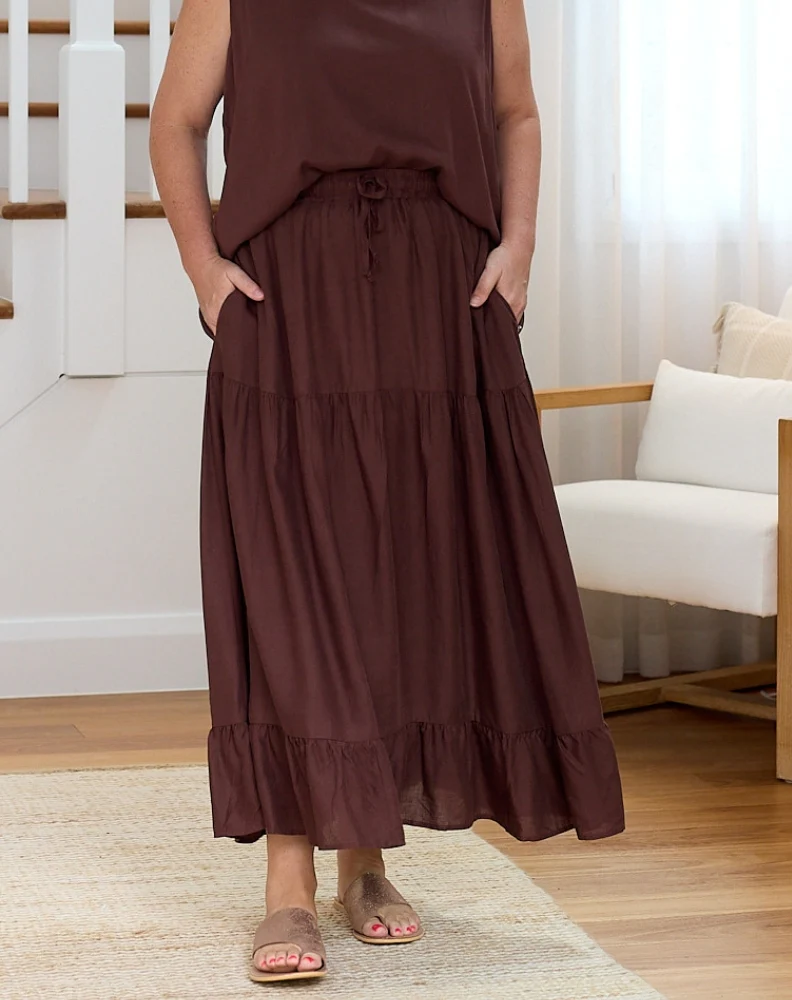 Sutton Skirt - Chocolate - Image 7