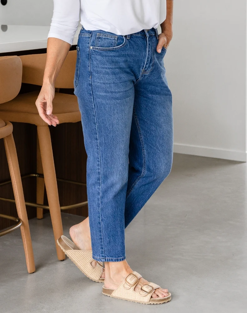 Mom Jeans - Blue - Image 4