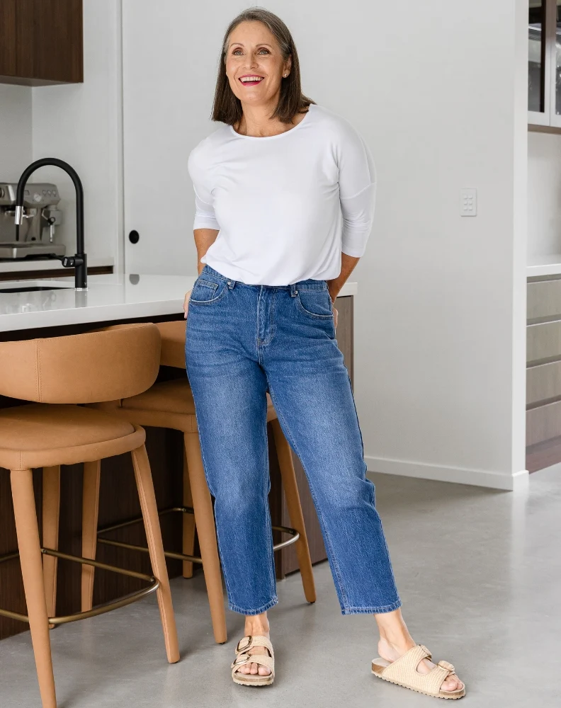 Mom Jeans - Blue - Image 5