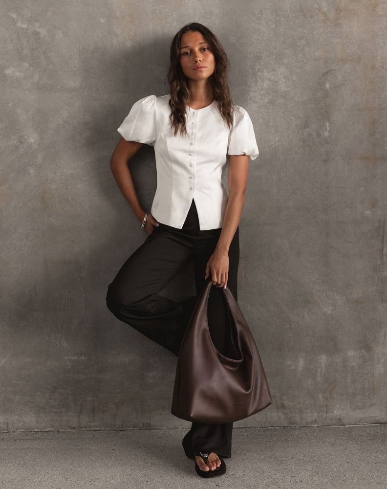 Monaco Shoulder Bag - Chocolate - Image 4