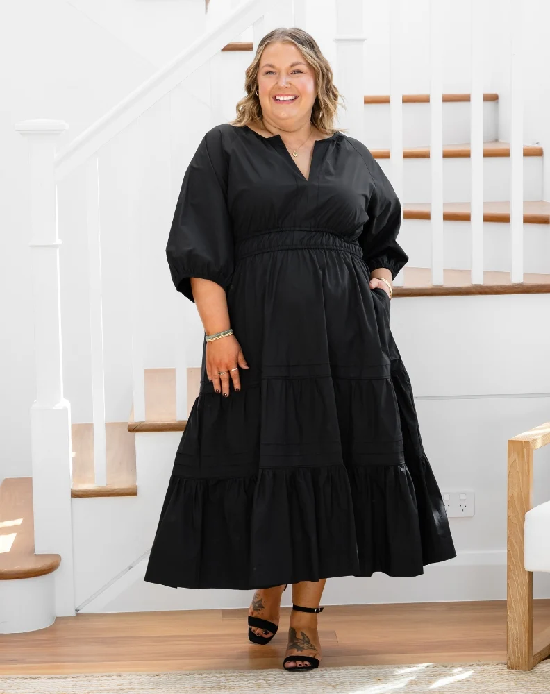 Olive Midi Dress - Black - Image 10