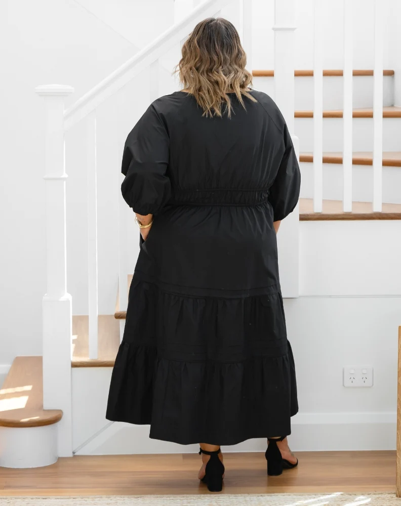 Olive Midi Dress - Black - Image 12